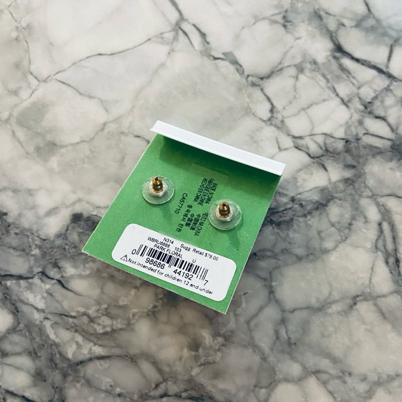 Kate Spade ♠️ Stone & Pearl Studs Earrings - Picture 2 of 2